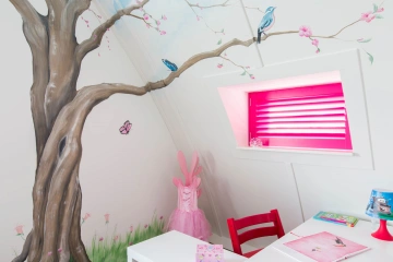 Roze shutters kinderkamer en slaapkamer