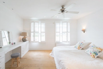 Maatwerk shutters in de slaapkamer